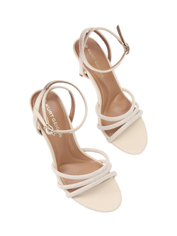 KG Kurt Geiger Fancy Embellished Heeled Sandals - view 2, Putty
