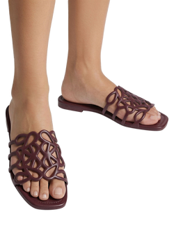 KG Kurt Geiger Royale Slider Sandals - view 2, Red Wine