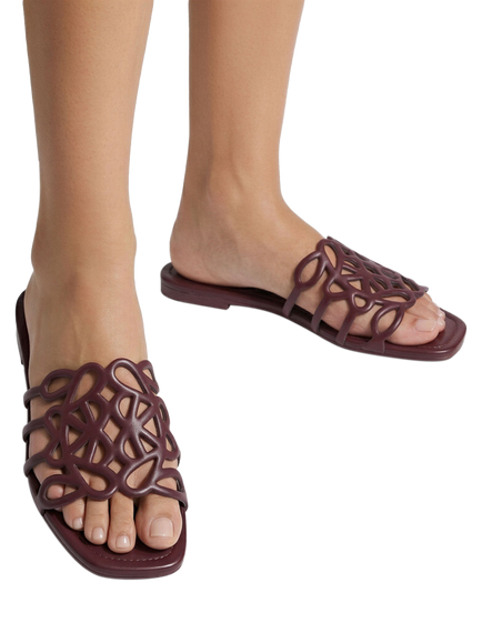 KG Kurt Geiger Royale Slider Sandals - view 2, Red Wine