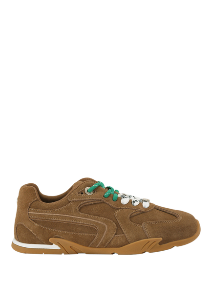 KG Kurt Geiger Lather Suede Lace Up Trainers, Camel, Camel