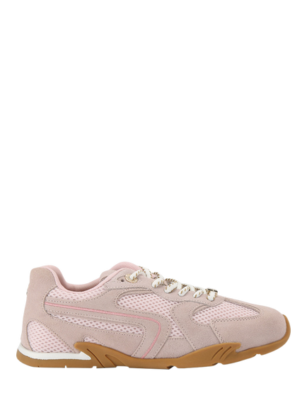 KG Kurt Geiger Lather Suede Lace Up Trainers, Pink