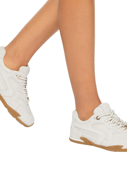 KG Kurt Geiger Lather Suede Lace Up Trainers - view 2, White