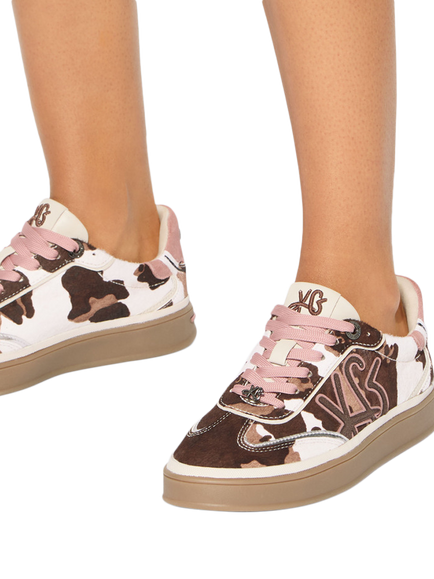 KG Kurt Geiger Leena Lace Up Trainers, Brown/Multi - view 2, Brown/Multi