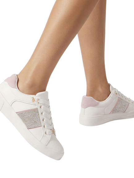 KG Kurt Geiger Lillian Bling Trainers, White - view 2, White