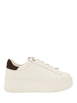 KG Kurt Geiger Logic Leather Chunky Lace Up Trainers, White, White