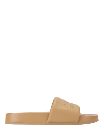 Kurt Geiger London Stacked Slider Sandals, Beige, Beige