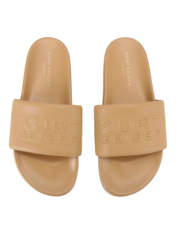 Kurt Geiger London Stacked Slider Sandals, Beige - view 2, Beige