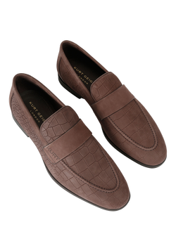 Kurt Geiger London Aldgate Flex Nubuck Loafers, Brown - view 2, Brown