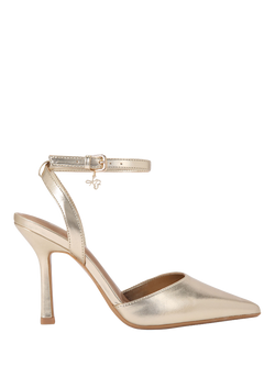 KG Kurt Geiger Sugar Stiletto Heel Court Shoes, Gold, Gold
