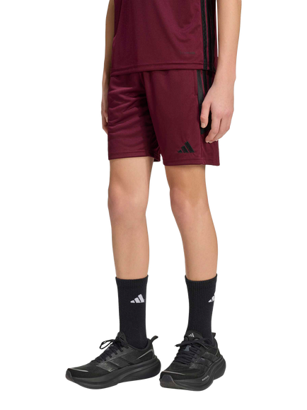 adidas Kids' Tiro 26 Essentials Shorts, Maroon/Black, Maroon/Black