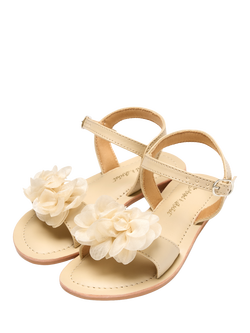 Angel & Rocket Kids' Open Toe Flower Sandals, Cream - view 2, Cream