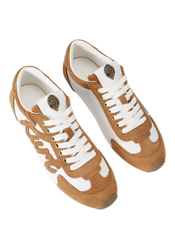 Kurt Geiger London Kurt Islington Lace Up Trainers, Brown/White - view 2, Brown/White