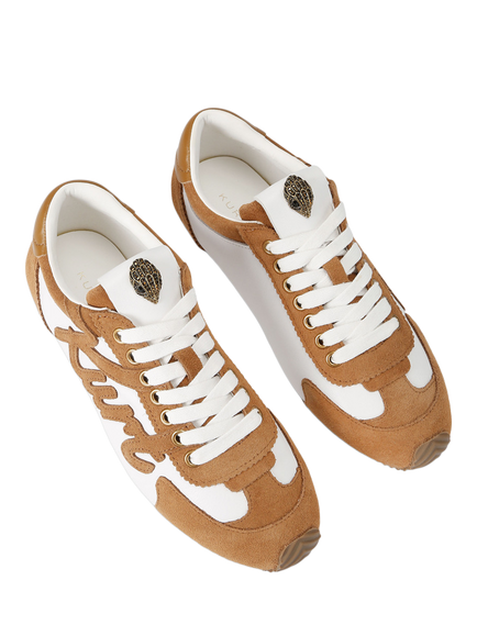 Kurt Geiger London Kurt Islington Lace Up Trainers, Brown/White - view 2, Brown/White