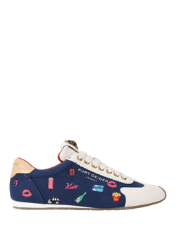 Kurt Geiger London Kurt Islington Lace Up Trainers, Navy/Multi, Navy/Multi
