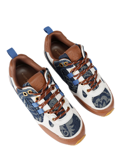 Kurt Geiger London Denim Slim Runner Trainers, Multi - view 2, Multi