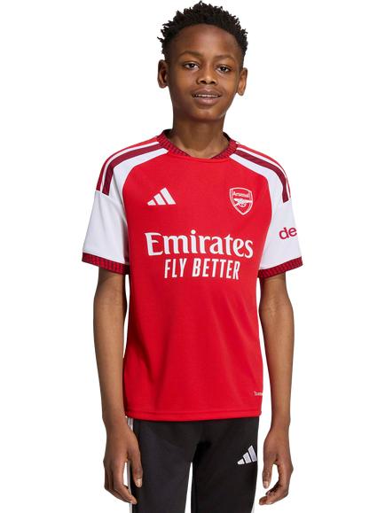 adidas Kids' Arsenal FC 26/27 Home Football Jersey, Better Scarlet, Better Scarlet