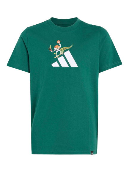 adidas Kids' Sport Inspired Graphic T-Shirt, Collegiate Green, Collegiate Green
