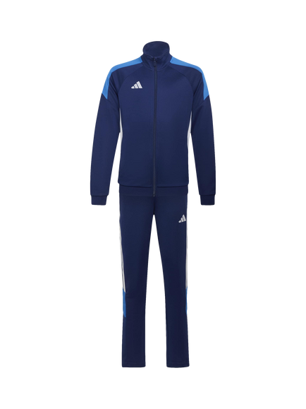 adidas Kids' Tiro 26 Essentials Tracksuit, Dark Blue/Bright Royal/White, Dark Blue/Bright Royal/White