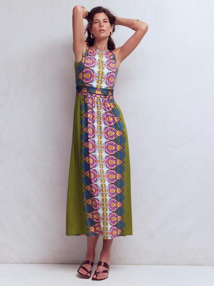 Boden Antonia Sleeveless Jersey Dress, Multi, Multi