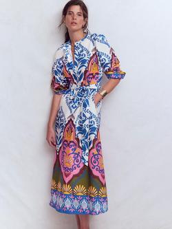 Boden Ava Cotton Midi Dress, Multi, Multi