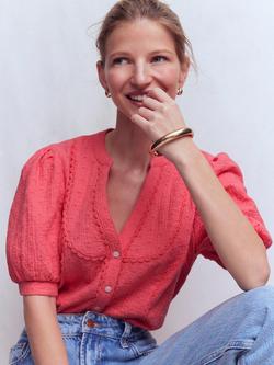 Boden Trim Insert Double Cloth Shirt, Porcelain Rose, Porcelain Rose