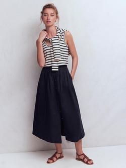 Boden Emma Linen Skirt, Navy, Navy