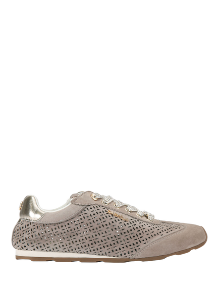 Carvela Tivolo Laser Suede Trainers, Natural Taupe, Natural Taupe