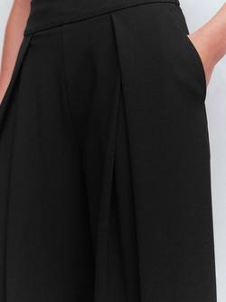 Boden Single Pleat Culottes containing LENZING™ ECOVERO™ Viscose, Black - view 2, Black