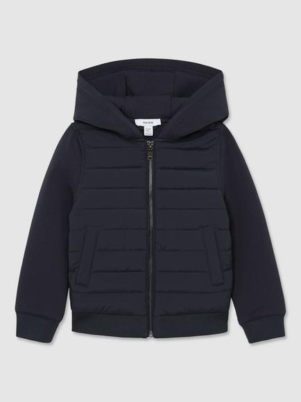 Reiss Kids' Taylor Quilted Jacket, Navy, Navy