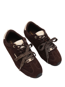 Carvela Tivoli Suede Trainers, Brown Dark - view 2, Brown Dark