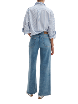 rag & bone Andi Flexi Denim High Waisted Wide Leg Jeans, Lyon - view 2, Lyon