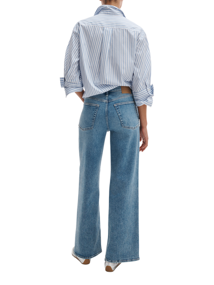 rag & bone Andi Flexi Denim High Waisted Wide Leg Jeans, Lyon - view 2, Lyon