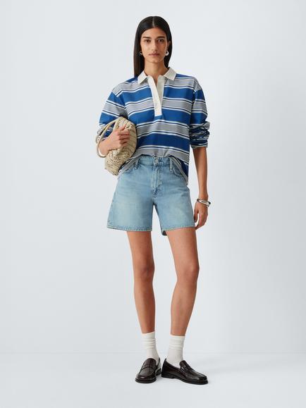 rag & bone Kaia High Rise Denim Shorts, Sunrise, Sunrise