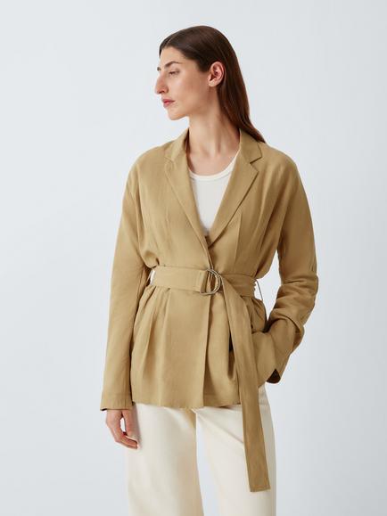 rag & bone Mandi Belted Blazer, Brown, Brown