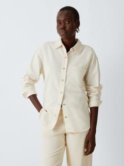 rag & bone Connie Tailored Lightweight Denim Shirt, Ecru, Ecru