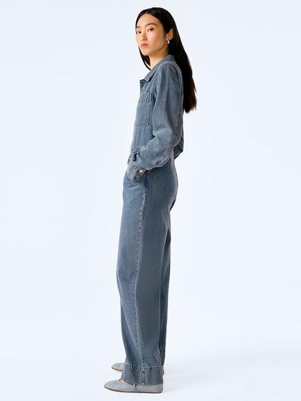 OMNES Diya Denim Jumpsuit, Light Blue - view 2, Light Blue