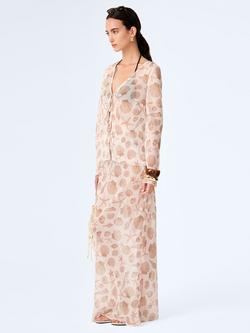 OMNES Marla Shell Chiffon Top, Beige - view 2, Beige