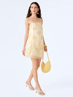 OMNES Marj Seashell Print Mni Skirt containing LENZING™ ECOVERO™ Viscose, Butter Yellow - view 2, Butter Yellow