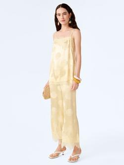 OMNES Estela Lace Trim Cami Top containing LENZING™ ECOVERO™ Viscose, Butter Yellow - view 2, Butter Yellow