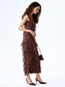 OMNES Francie Starburst Ruffle Top, Chocolate - view 2, Chocolate