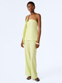 OMNES Palm Linen Blend Top, Shadow Lime, Shadow Lime