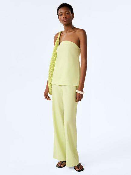OMNES Palm Linen Blend Top, Shadow Lime, Shadow Lime