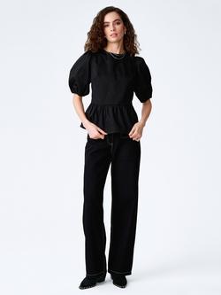 OMNES Tiana Open Back Top, Black, Black