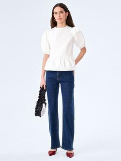 OMNES Tiana Open Back Top, Black, White