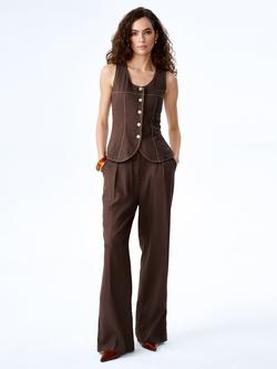 OMNES Austen Waistcoat, Chocolate, Chocolate