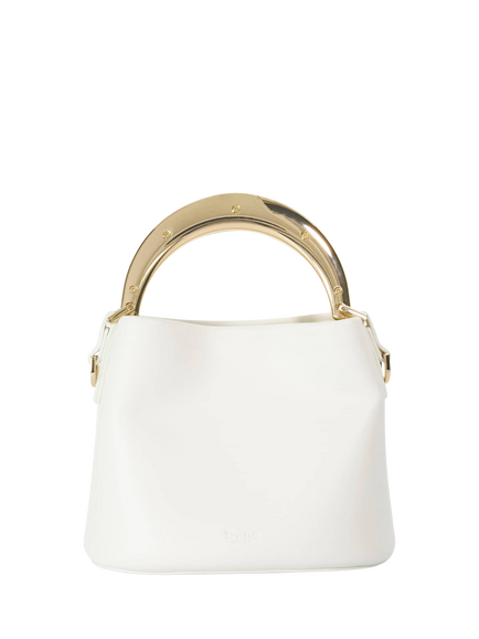 Dune London Dharla Leather Grab Bag, White - view 2, White