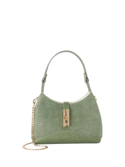 Dune London Dini Dorset Turnlock Grab Bag, Green, Green