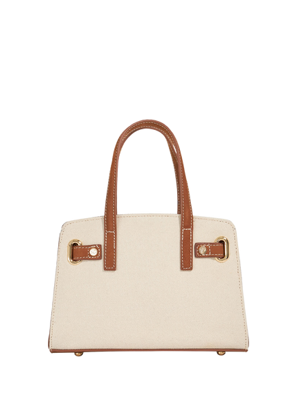 Dune London Dinkydefine Mini Belted Tote, Natural - view 2, Natural