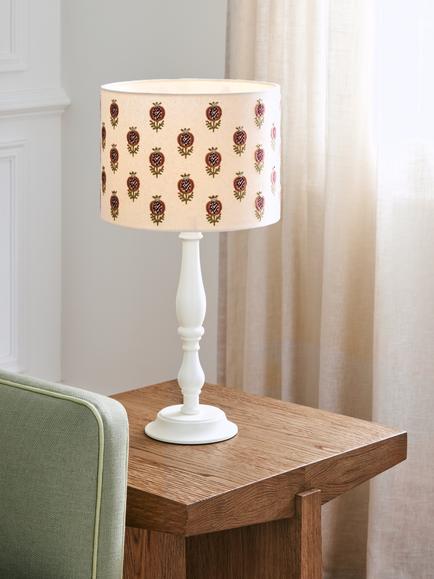 John Lewis Wilcote Pomegranate Embroidered Drum Lampshade, Multi - view 2, Multi