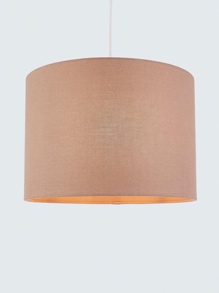 John Lewis Sophia Pure Linen Drum Lampshade, Wood Rose, Wood Rose